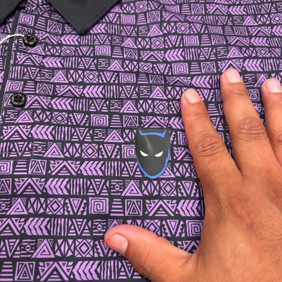 RSVLTS X Marvel Black Panther Wakanda Forever Performance Polo Large New Rare